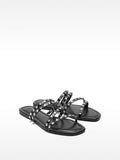 Sandalias Planas De Tiras Con Brillos