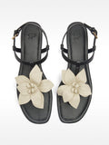 Sandalias Planas Con Flor