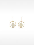 Pendientes De Barra Con Aro Y Conchas