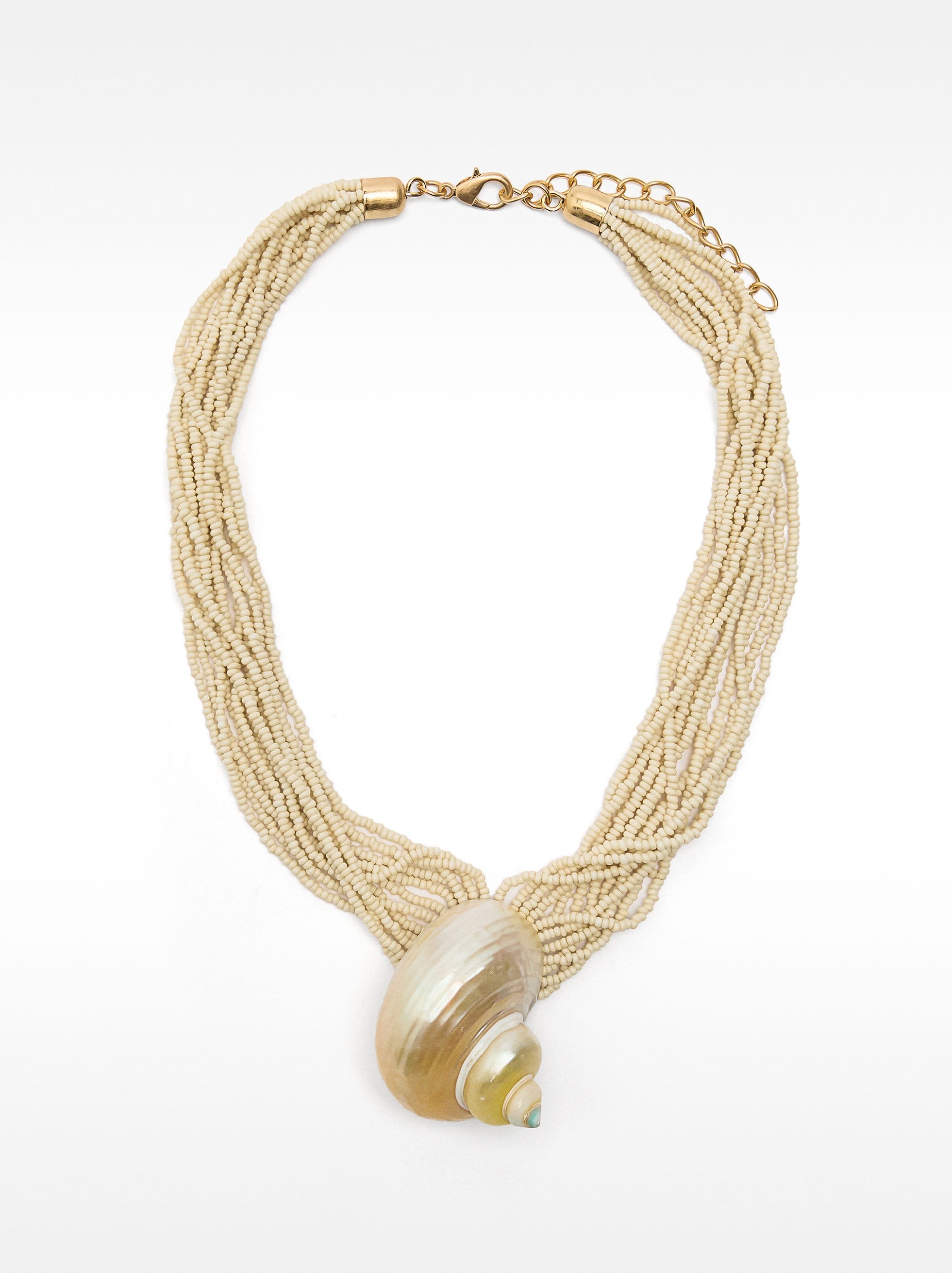 Collar Multihileras Con Concha