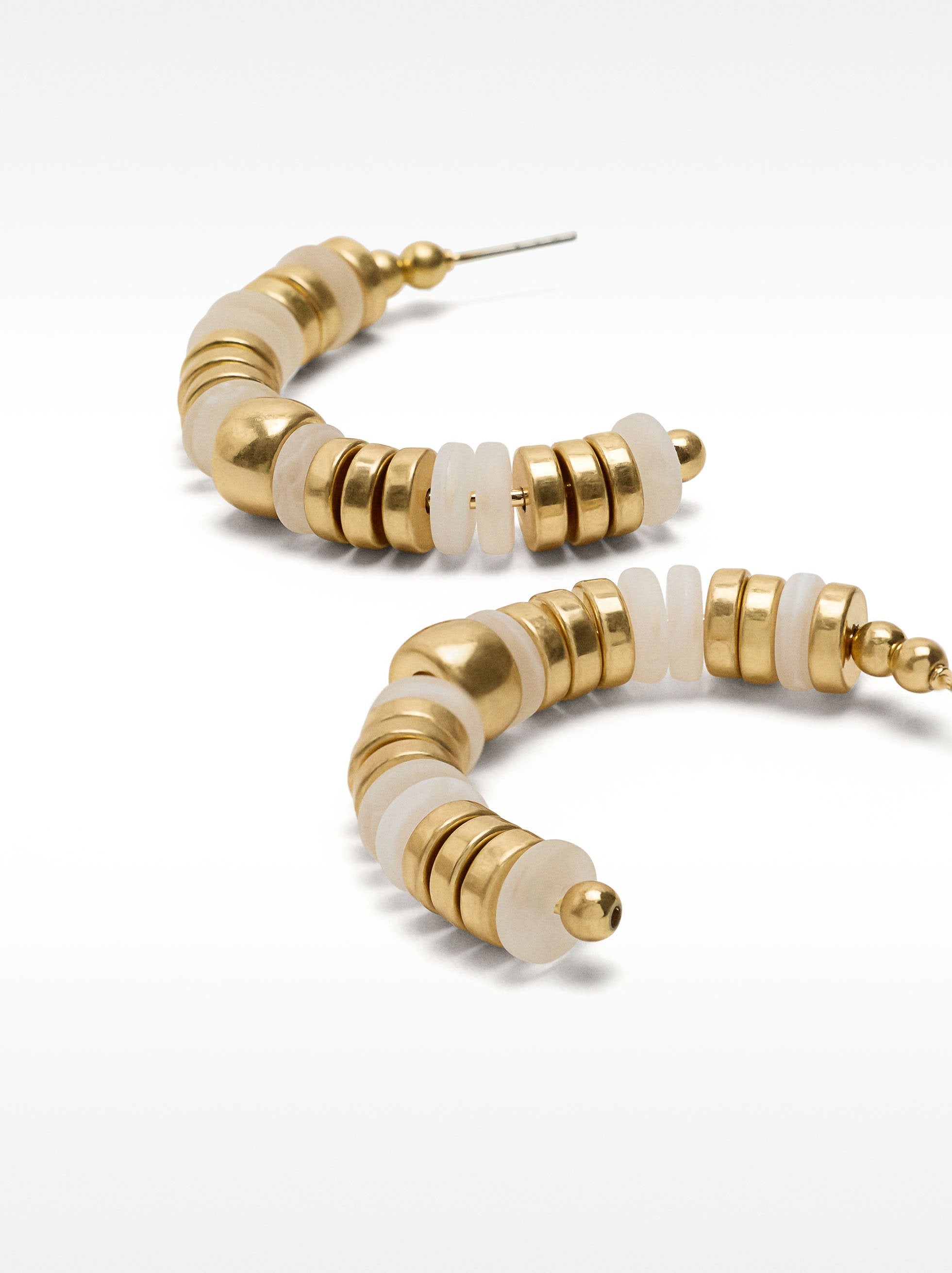 Aros Dorados Con Resina