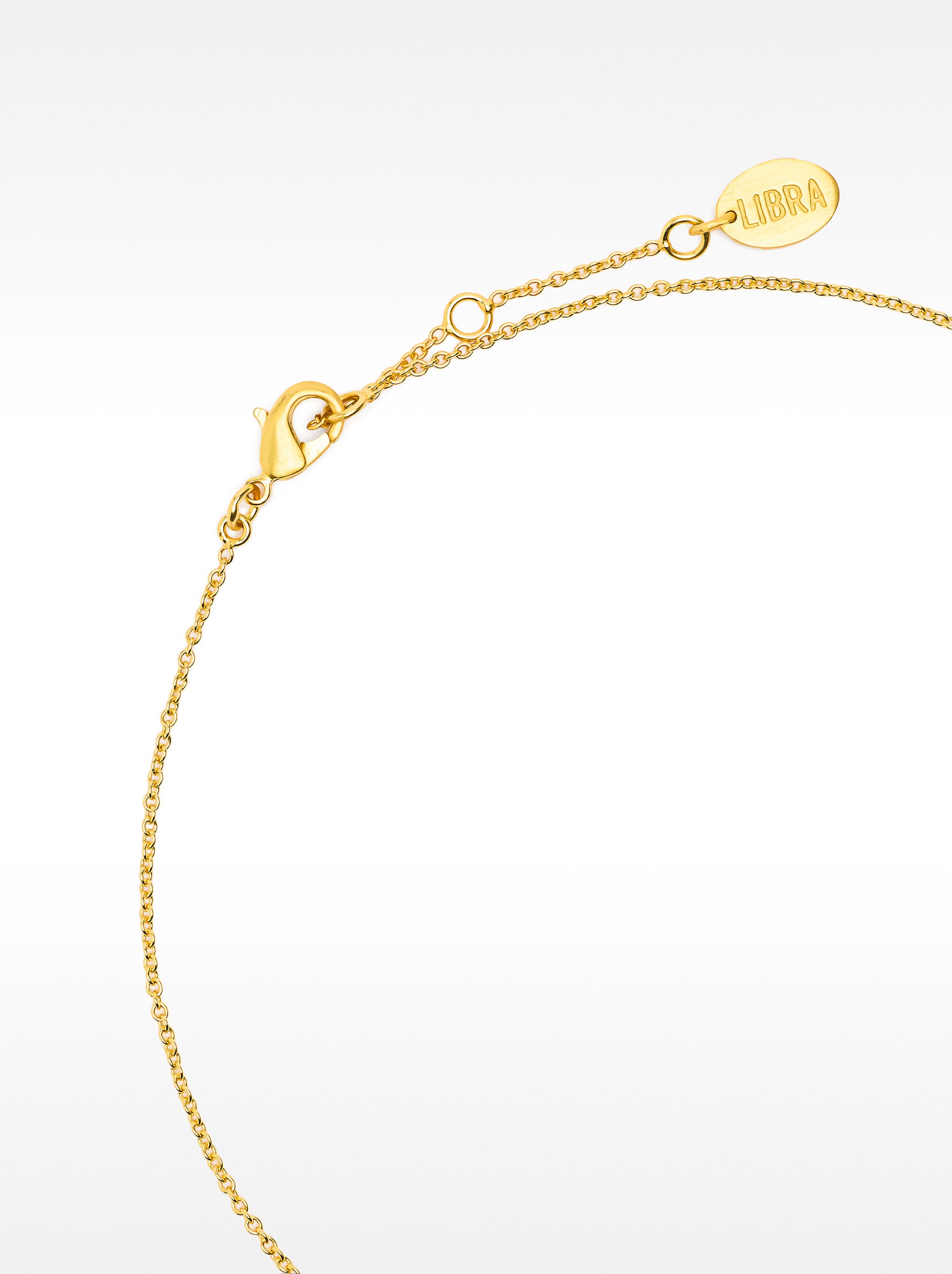 Collar Signo Libra Baño De Oro 18k