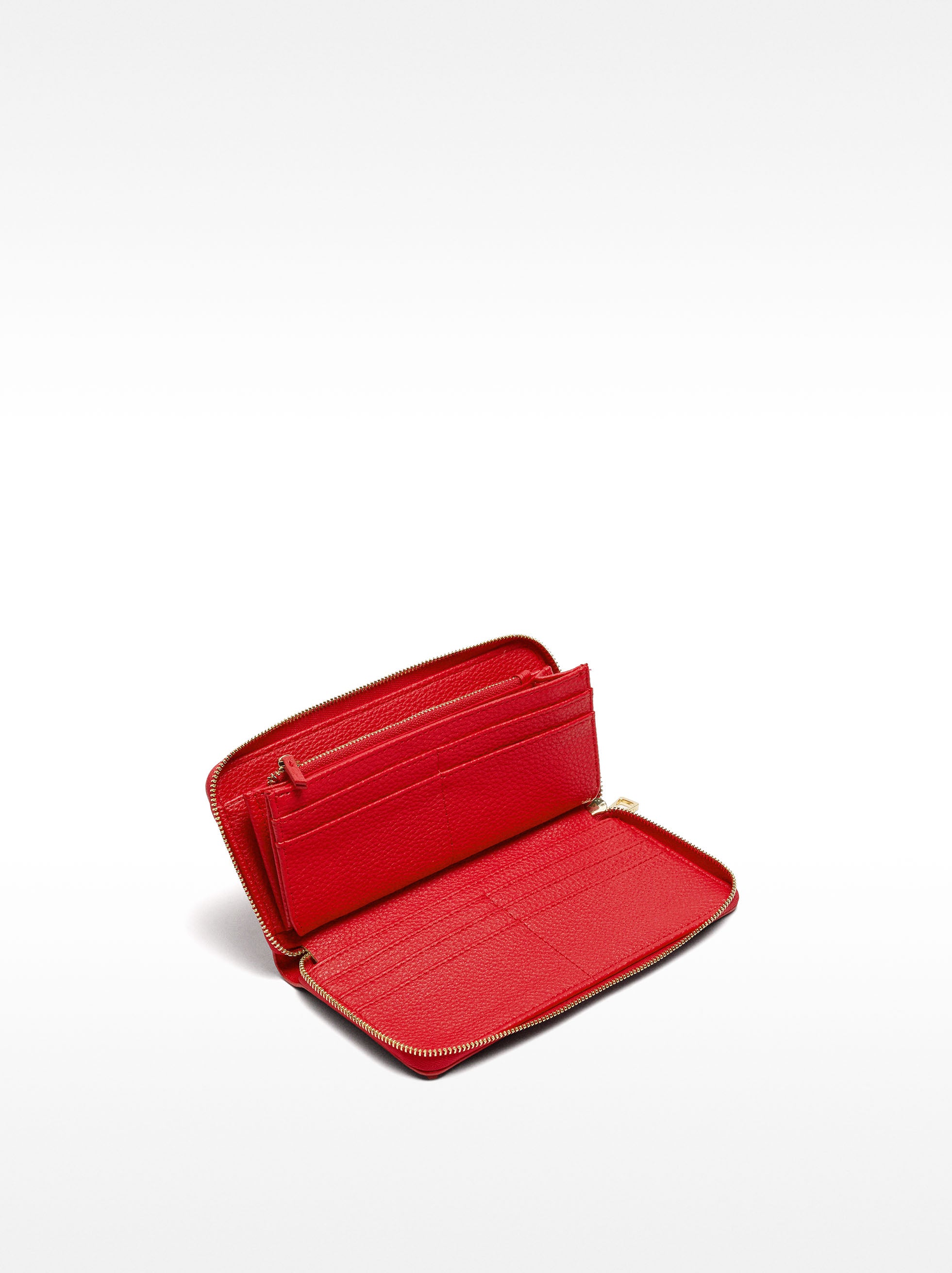 Cartera Con Textura Y Cierre De Cremallera