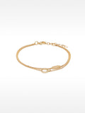 Pulsera Doble De Aros Con Circonitas
