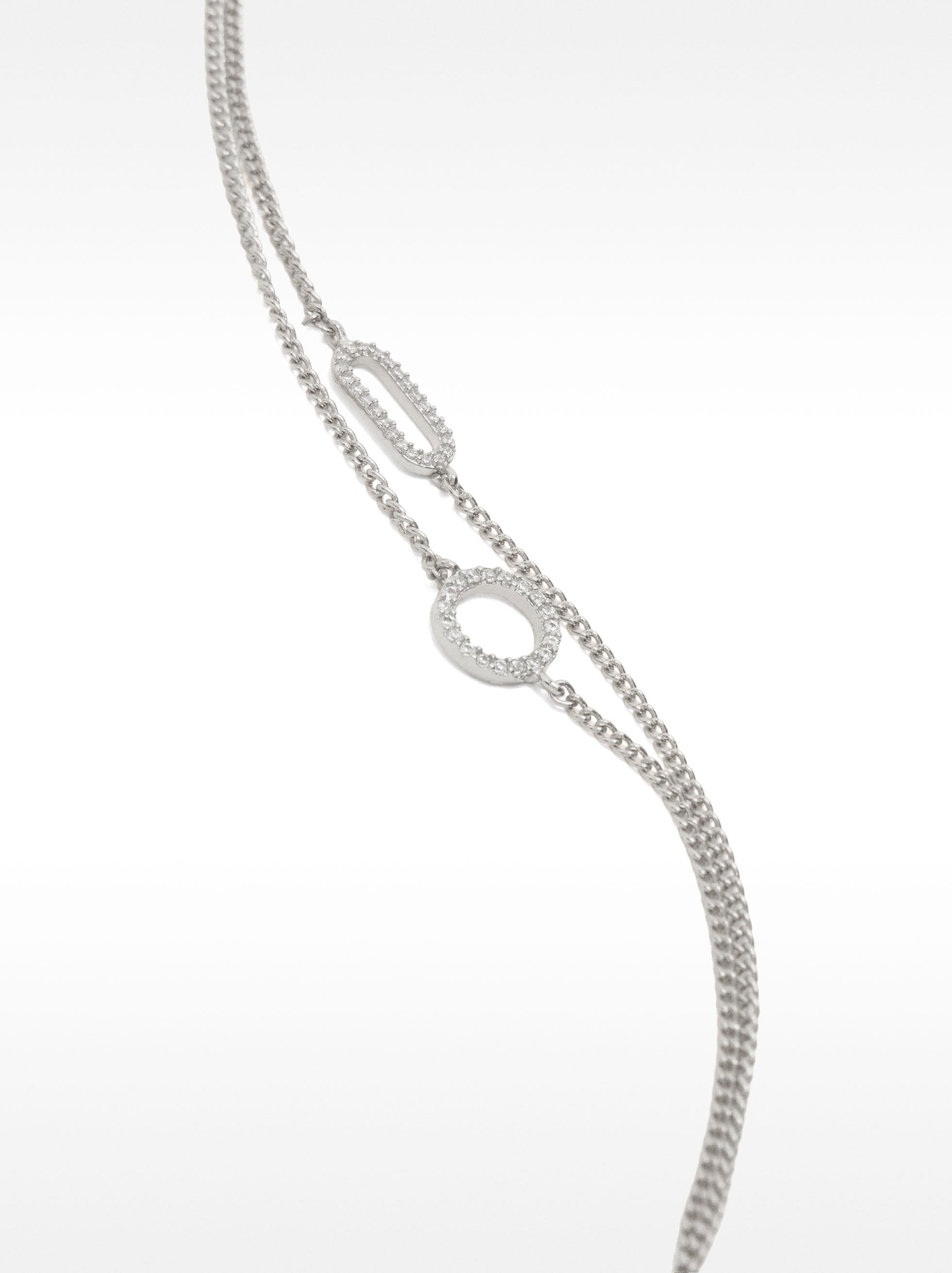 Pulsera Doble De Aros Con Circonitas