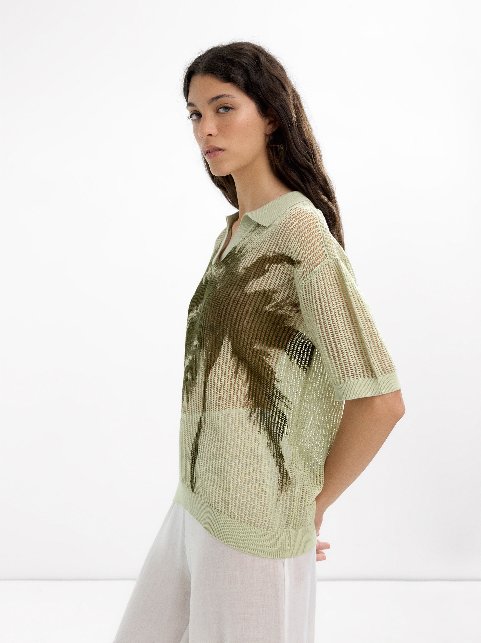Camiseta De Algodón Cuello Polo 100%