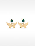Pendientes De Mariposa Con Piedras