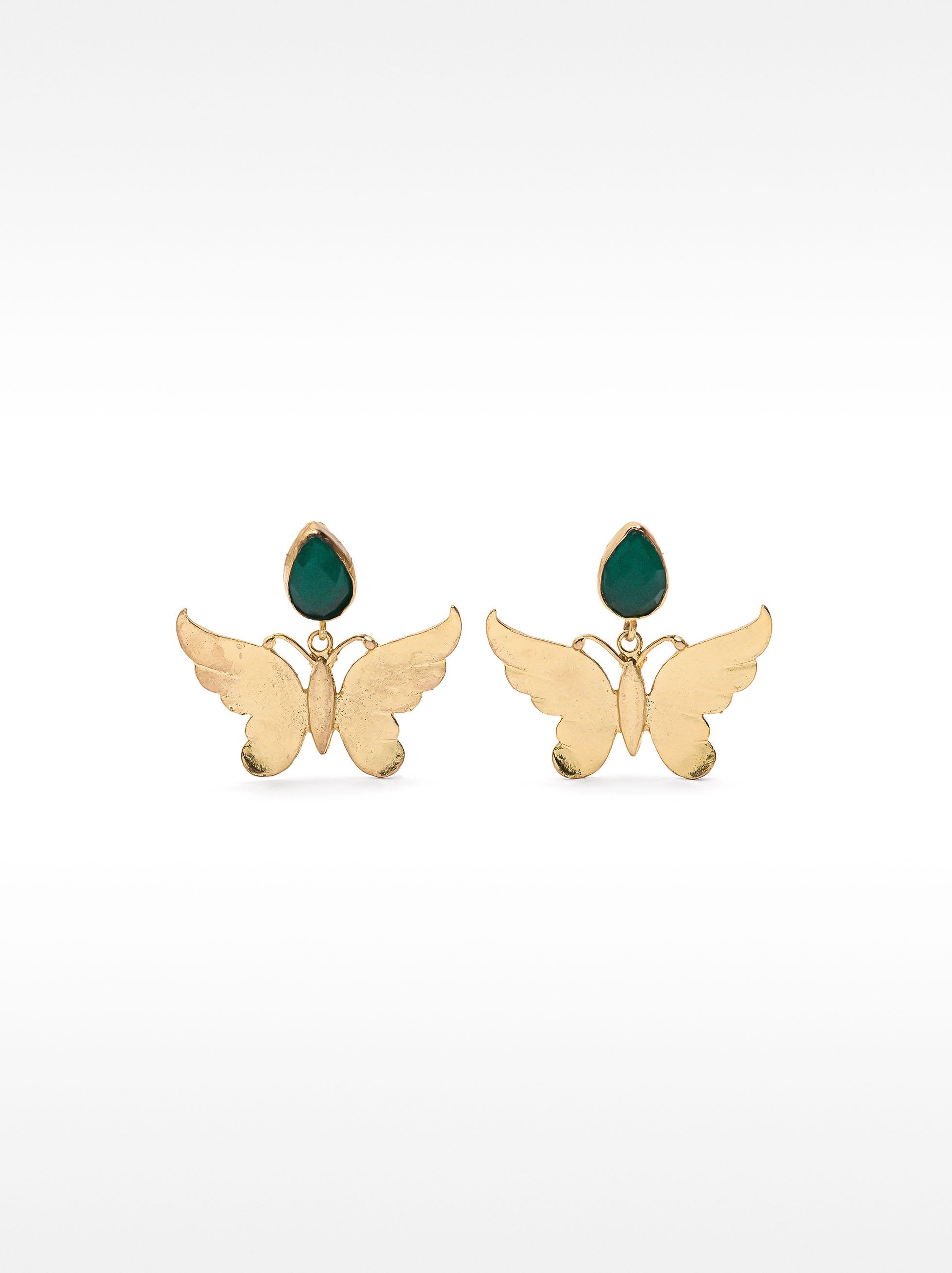 Pendientes De Mariposa Con Piedras