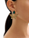 Pendientes De Mariposa Con Piedras