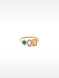 Anillo Con Piedras Geométricas