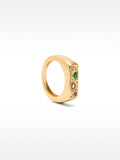 Anillo Con Cristales Multicolor