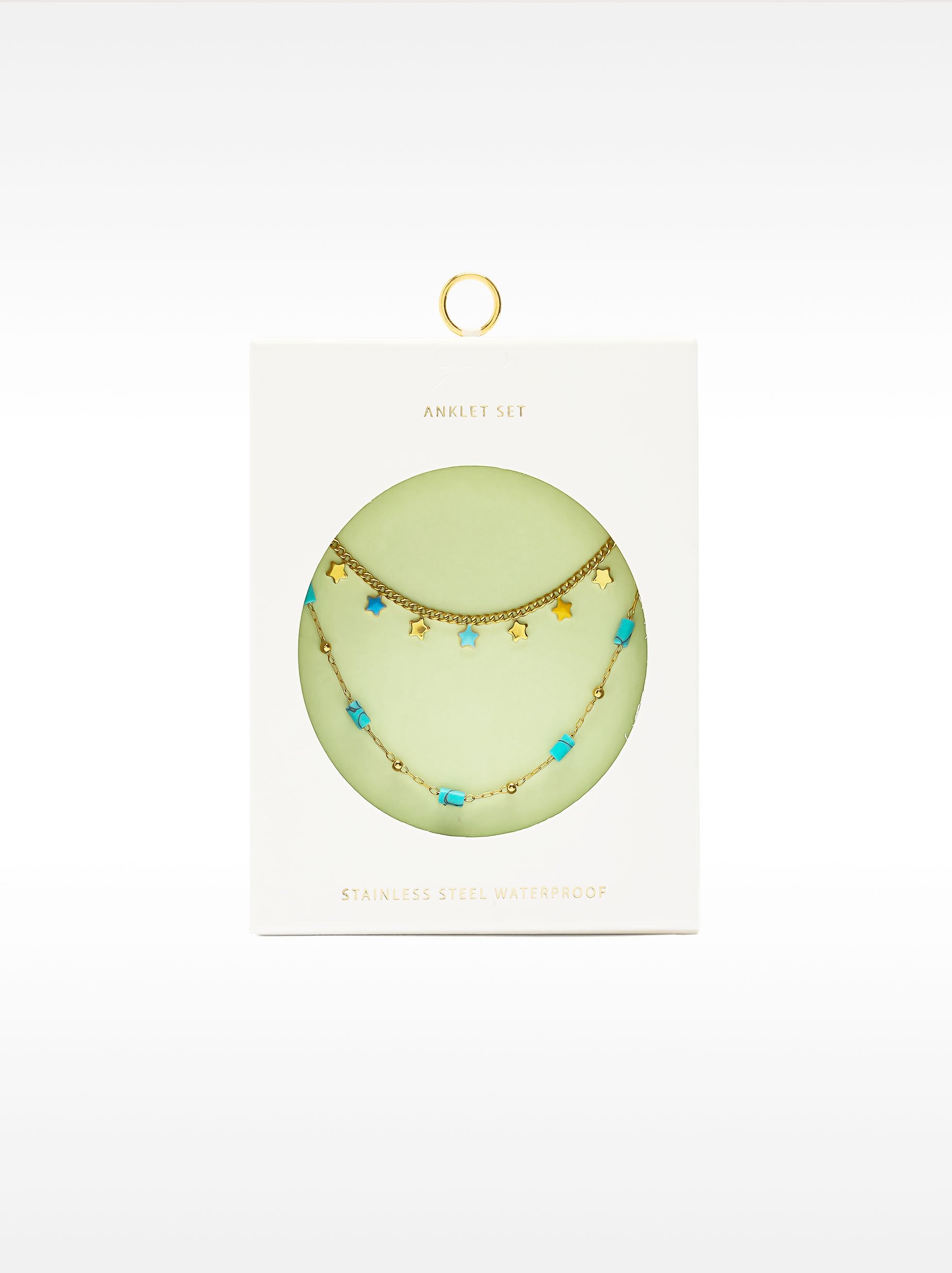 Set De Tobilleras Con Estrellas – Acero Inoxidable