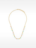 Set Collar Con Pendientes Estrellas Esmaltadas - Acero Inoxidable