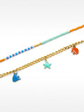Set De Tobilleras Con Motivos Marinos – Acero Inoxidable