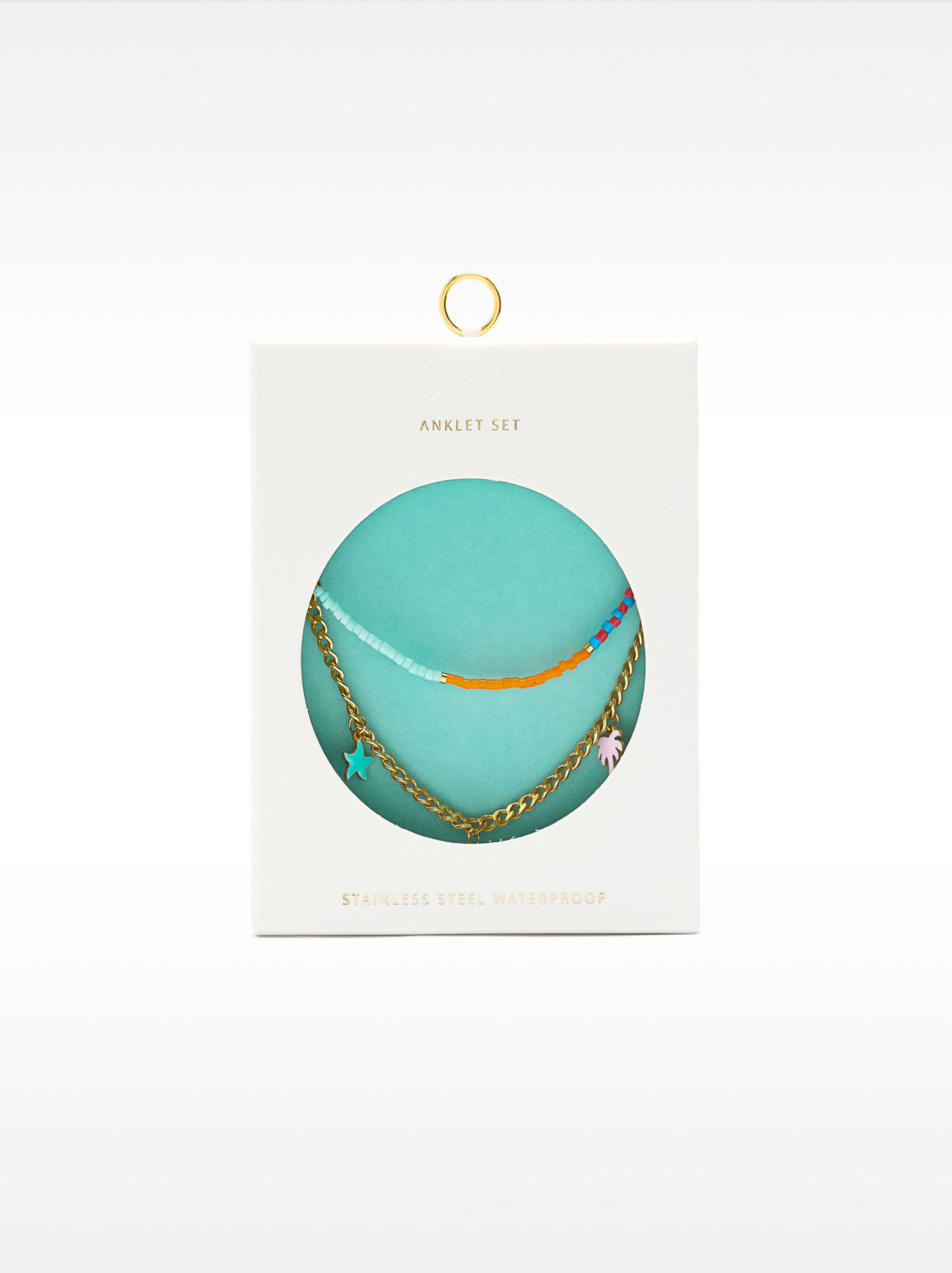 Set De Tobilleras Con Motivos Marinos – Acero Inoxidable