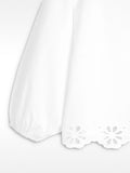 Blusa De 100% Algodón Con Manga Abullonada