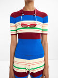 Jersey De Malla De Rayas Contraste