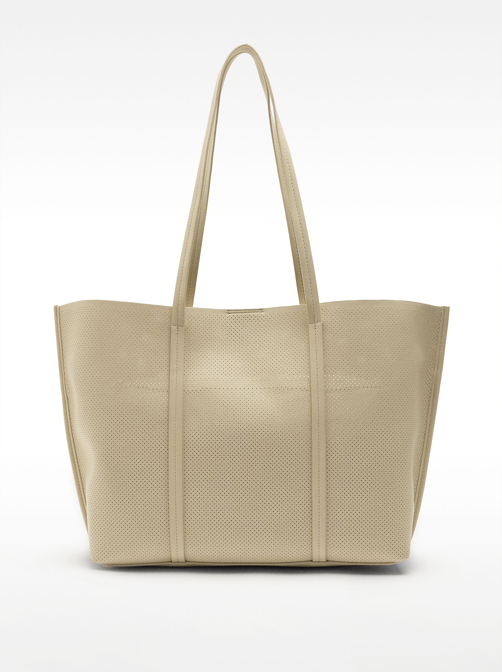 Bolso Shopper Perforado Con Bolso Extraíble