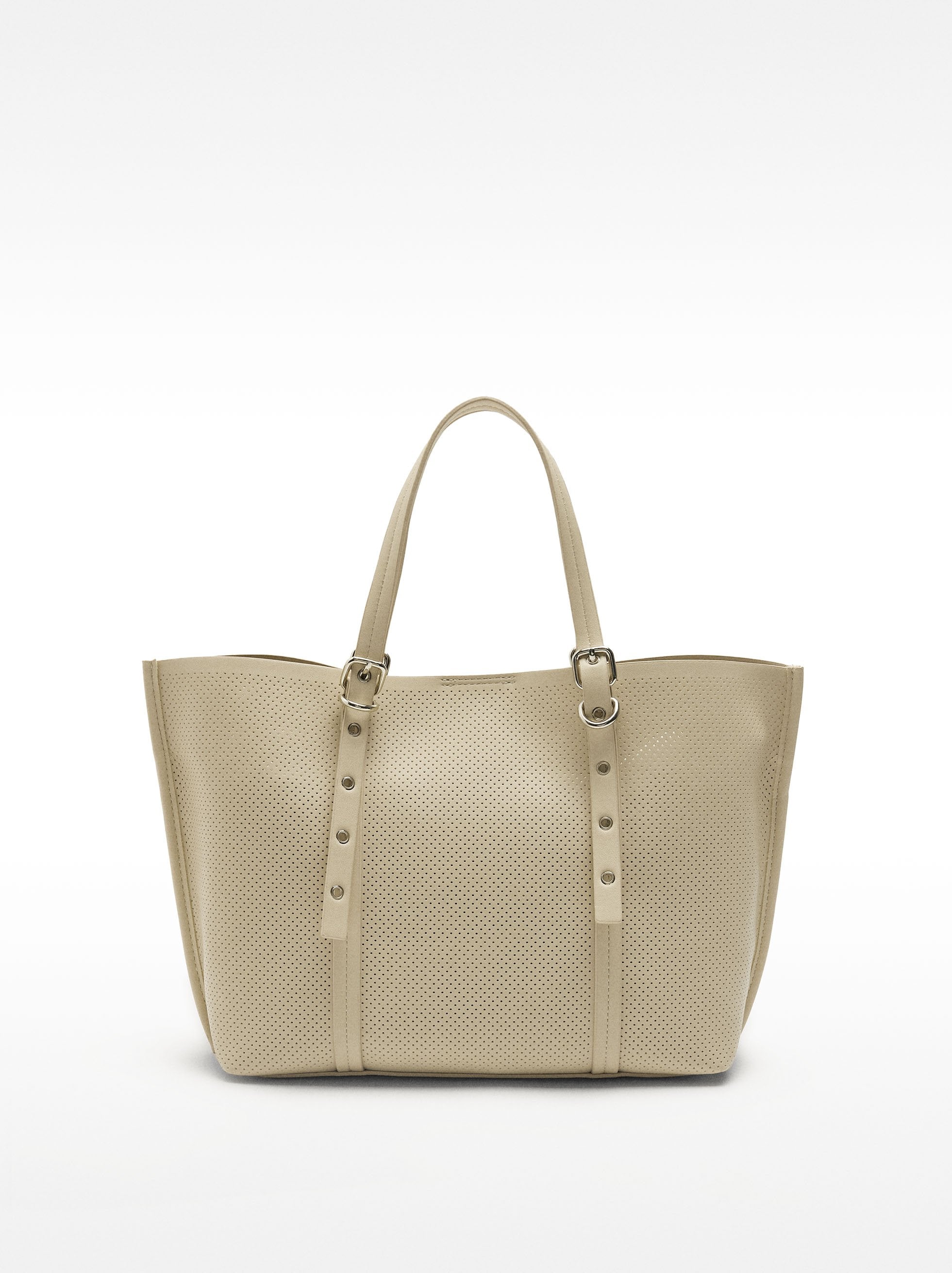 Bolso Shopper Perforado Con Bolso Extraíble