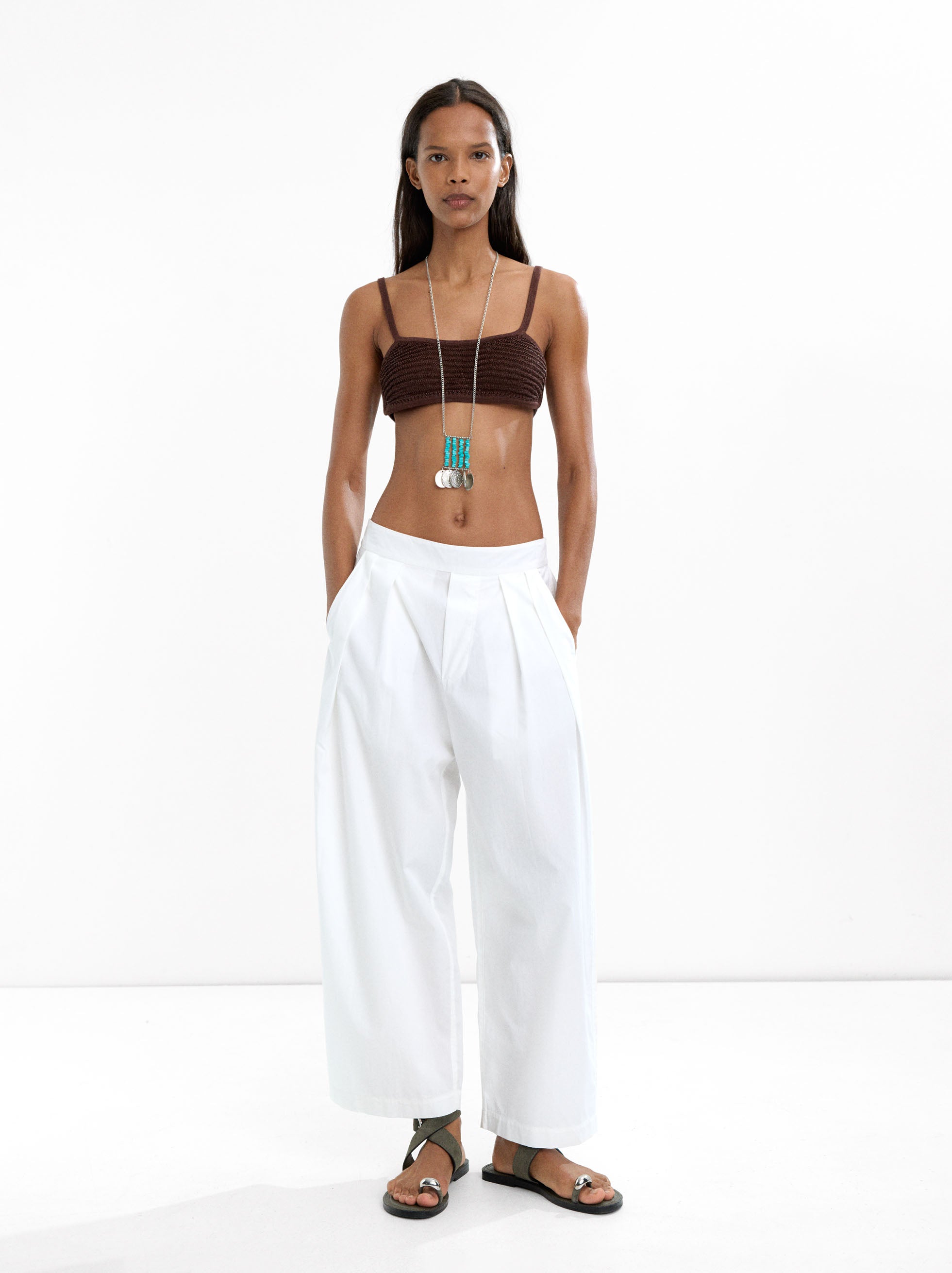 Pantalón Con Pinzas 100% Algodón