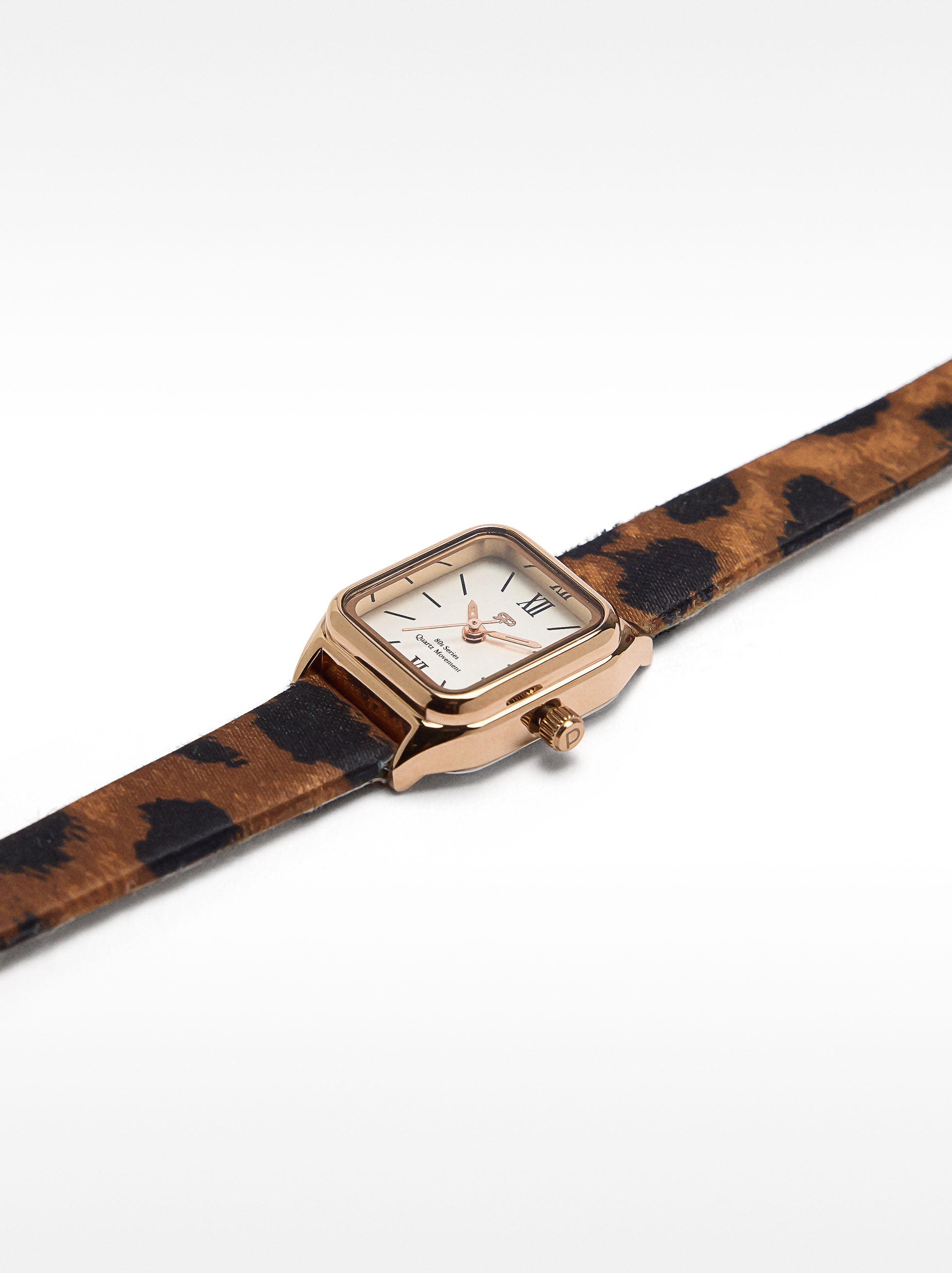Reloj Cuadrado Pulsera De Estampado De Leopardo