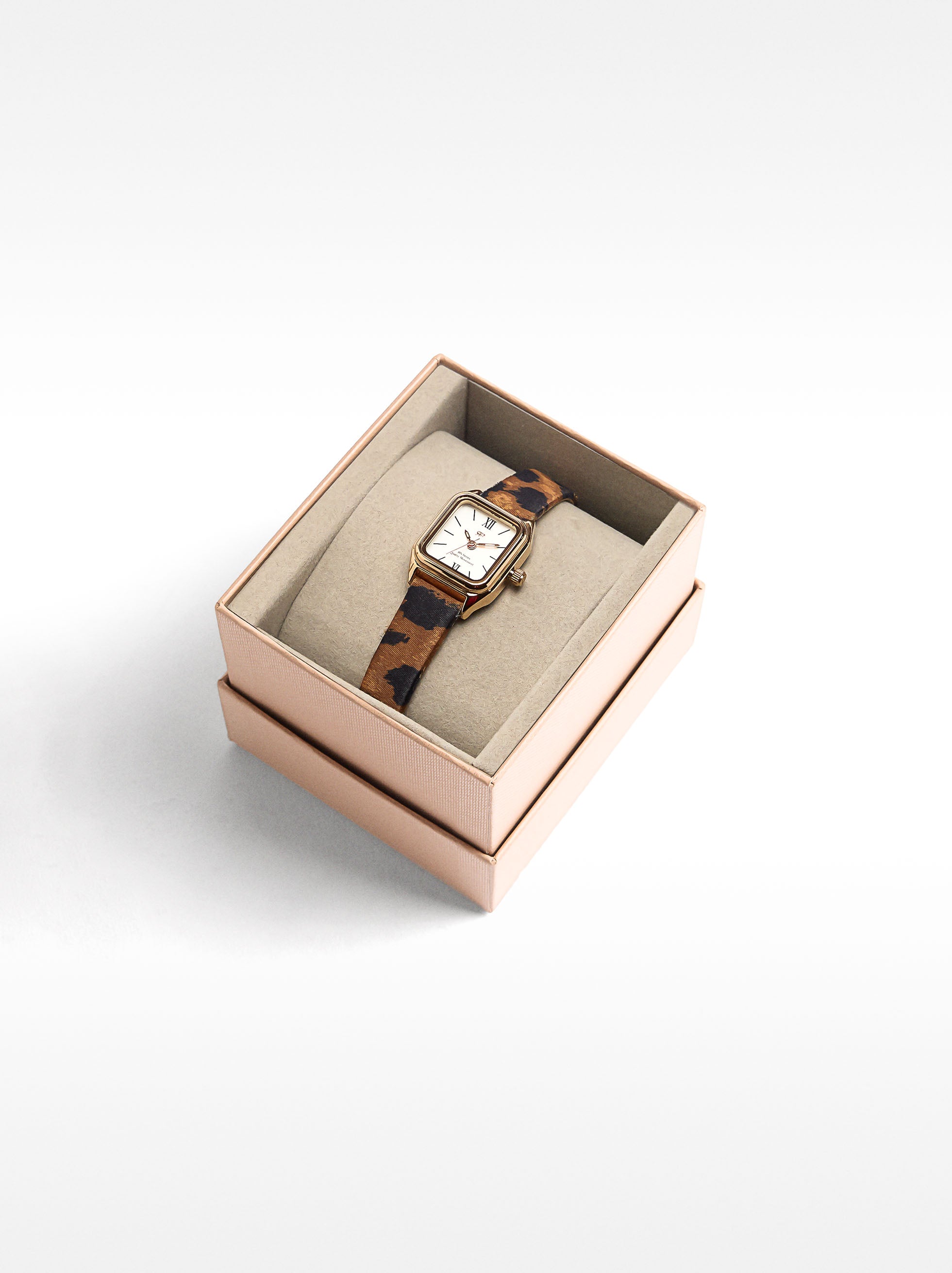 Reloj Cuadrado Pulsera De Estampado De Leopardo