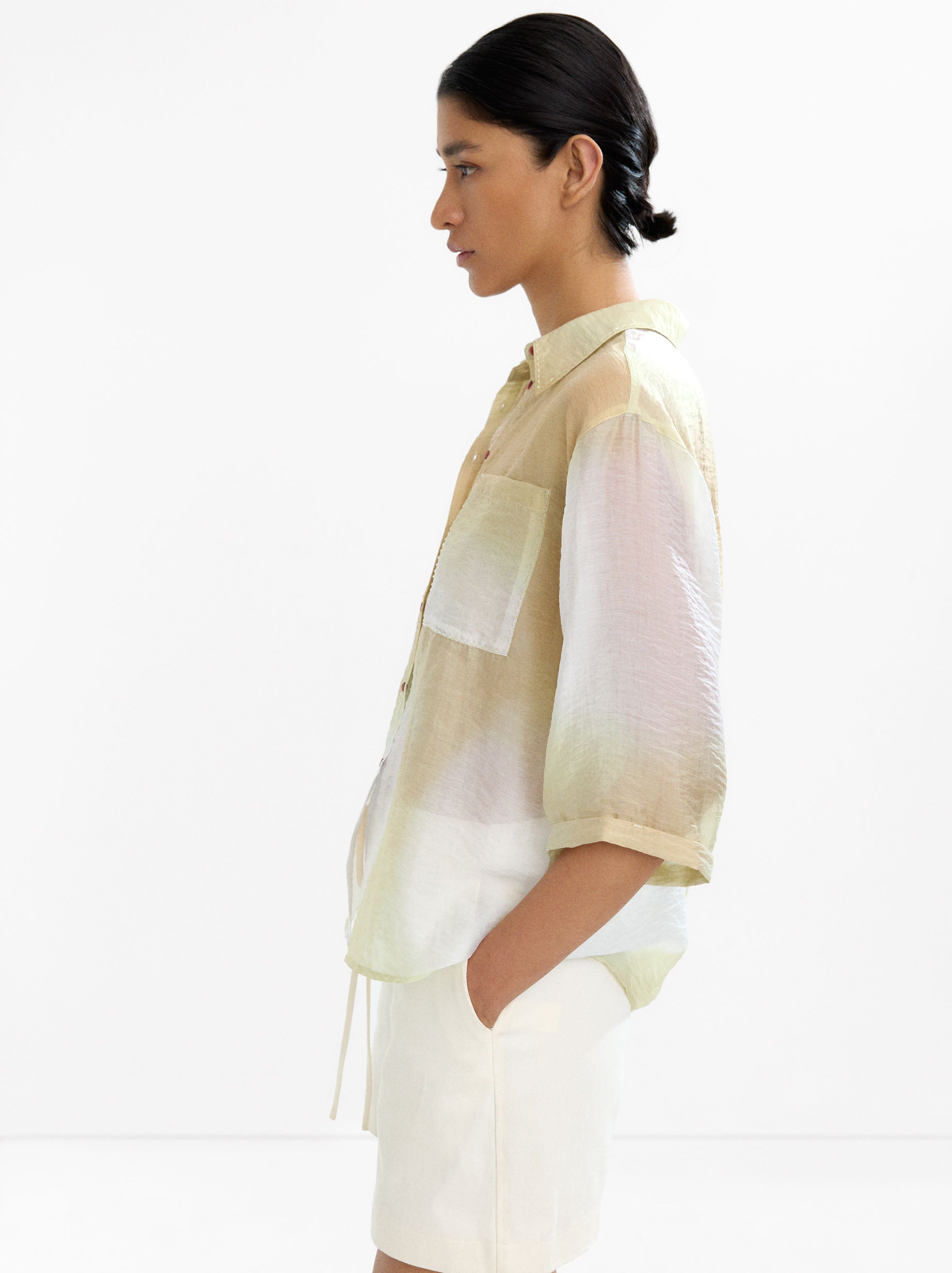 Camisa Degradadé De Lyocell