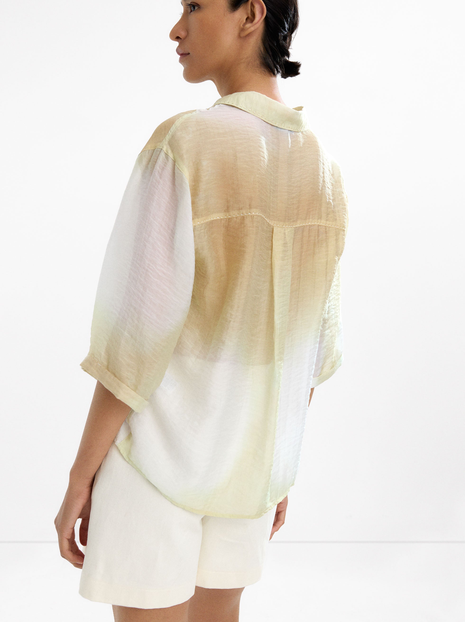 Camisa Degradadé De Lyocell