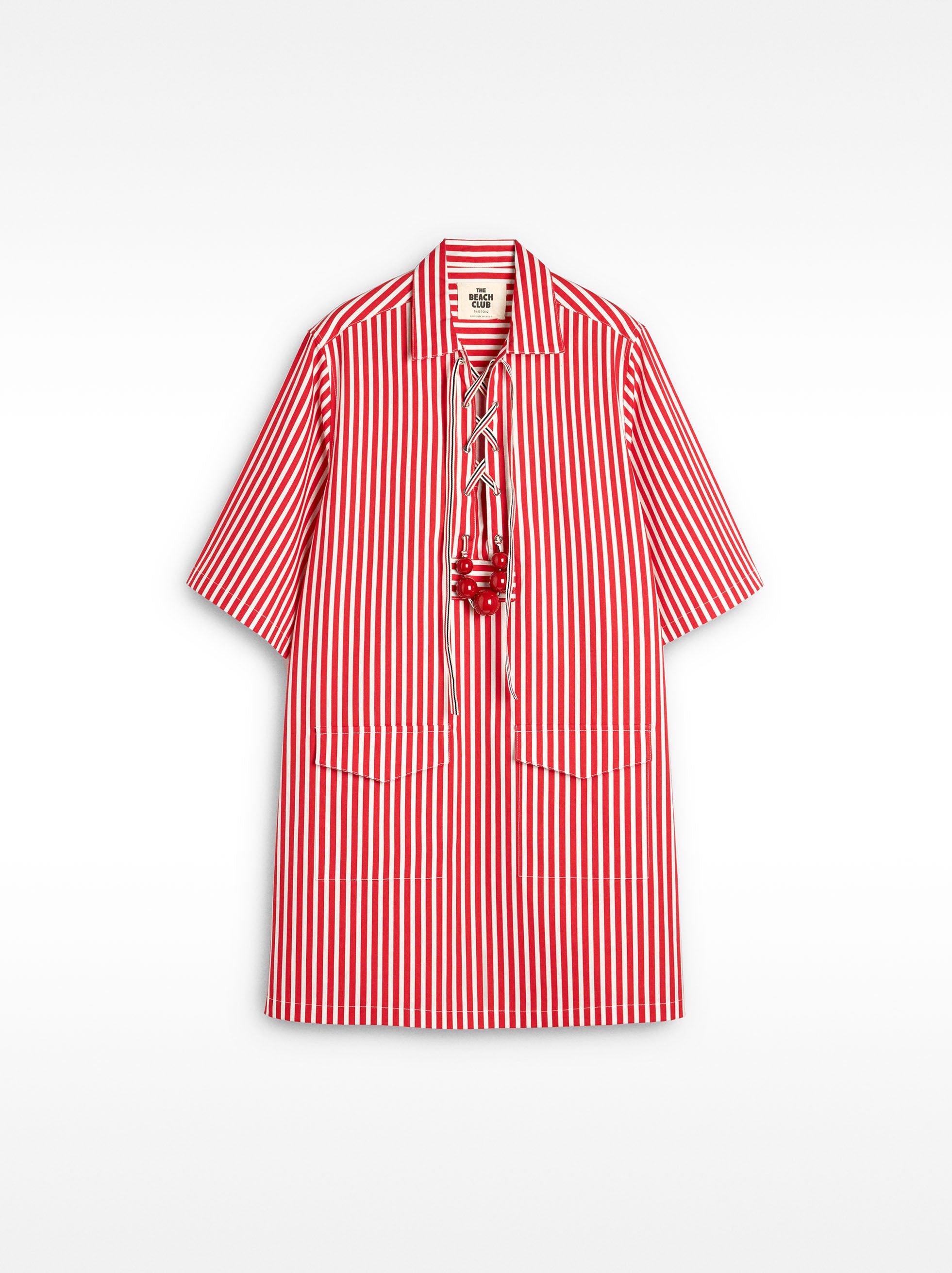 Vestido Camisero A Rayas 100% Algodón