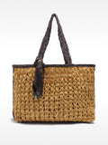 Bolso Shopper Trenzado Efecto Rafia