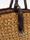 Bolso Shopper Trenzado Efecto Rafia