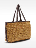 Bolso Shopper Trenzado Efecto Rafia
