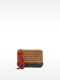 Bolso De Mano De Efecto Rafia Con Colgante