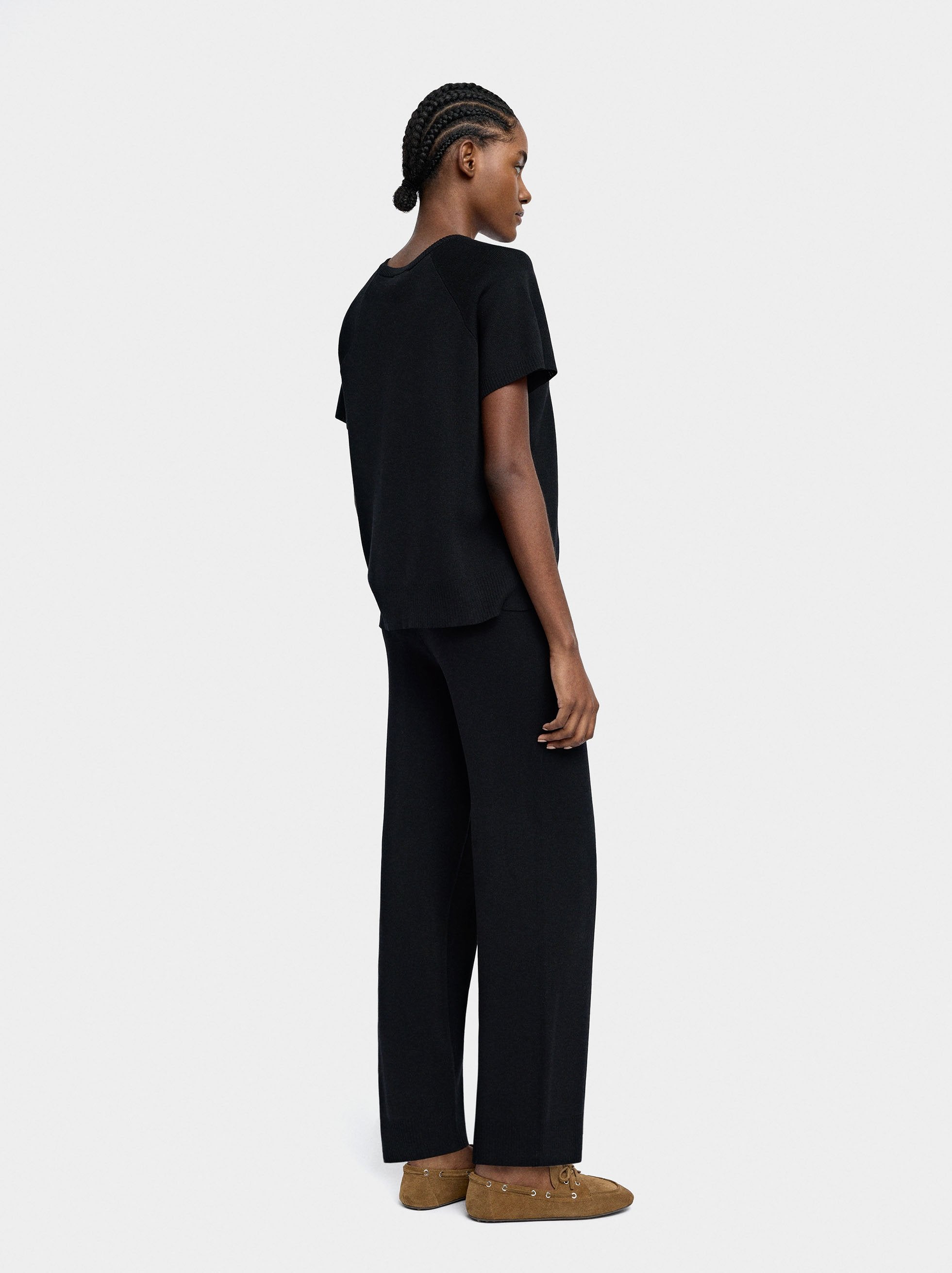 Pantalón De Punto Cintura Elástica