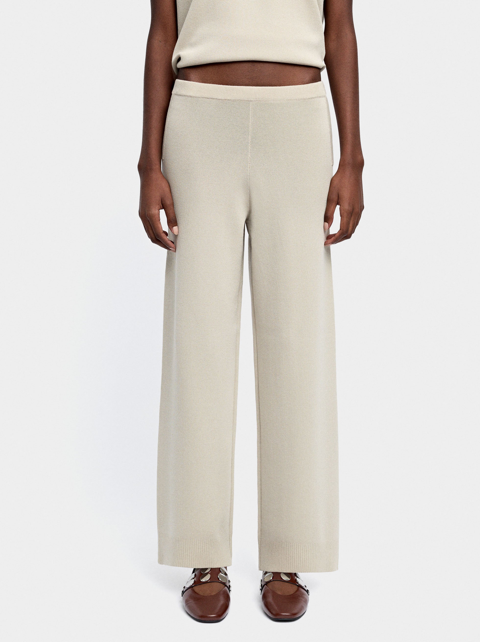 Pantalón De Punto Cintura Elástica