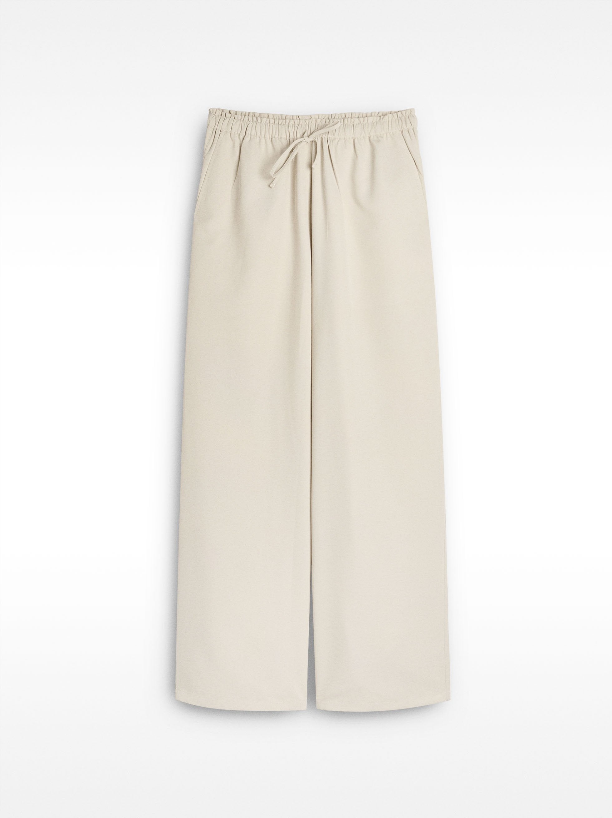 Pantalón De Cintura Elástica Y Cordón Ajustable