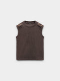 Top Con Botones Y Textura