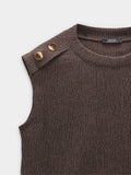 Top Con Botones Y Textura