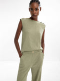 Top Con Botones Y Textura