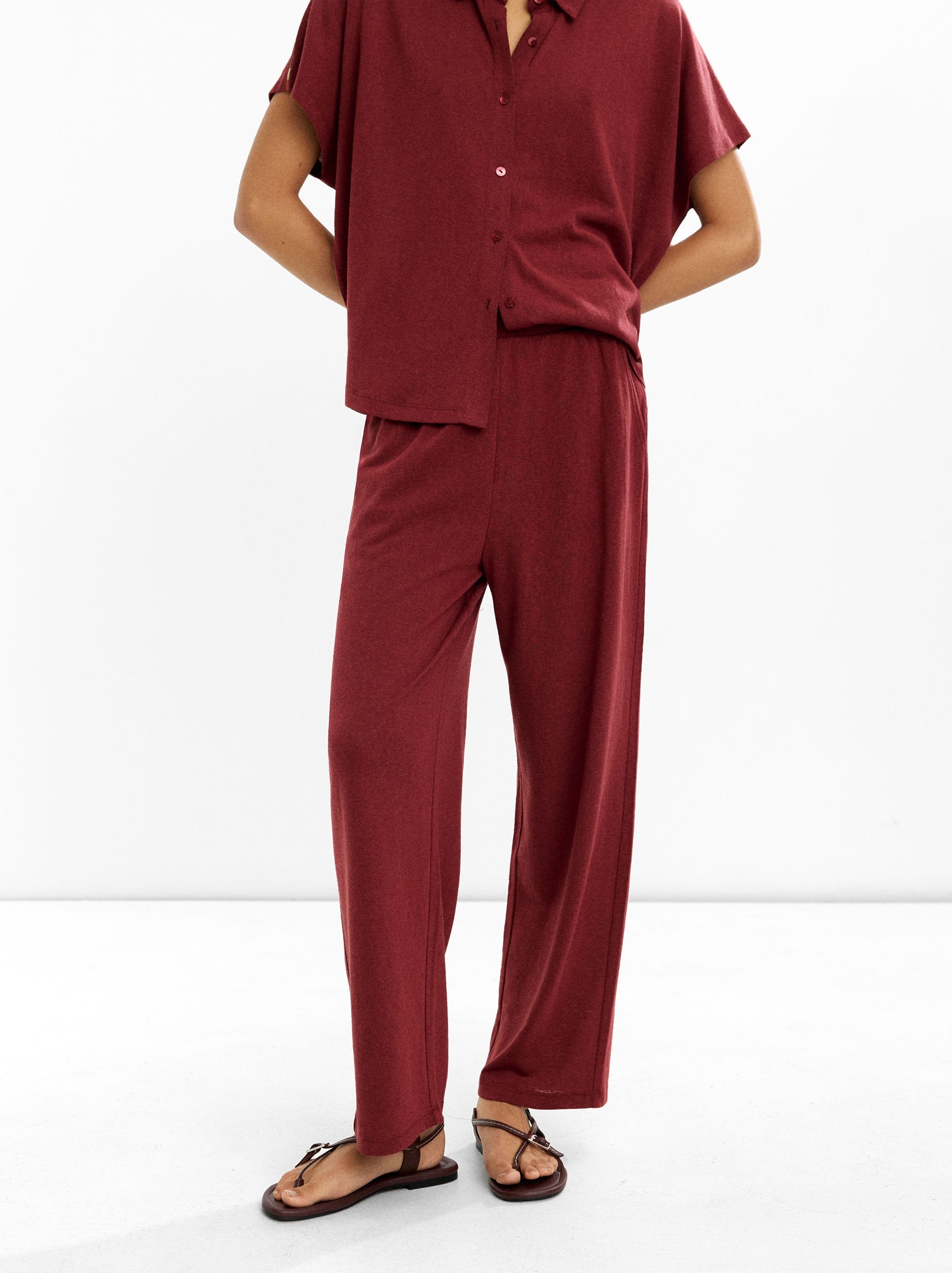 Pantalón De Algodón Con Cintura Elástica