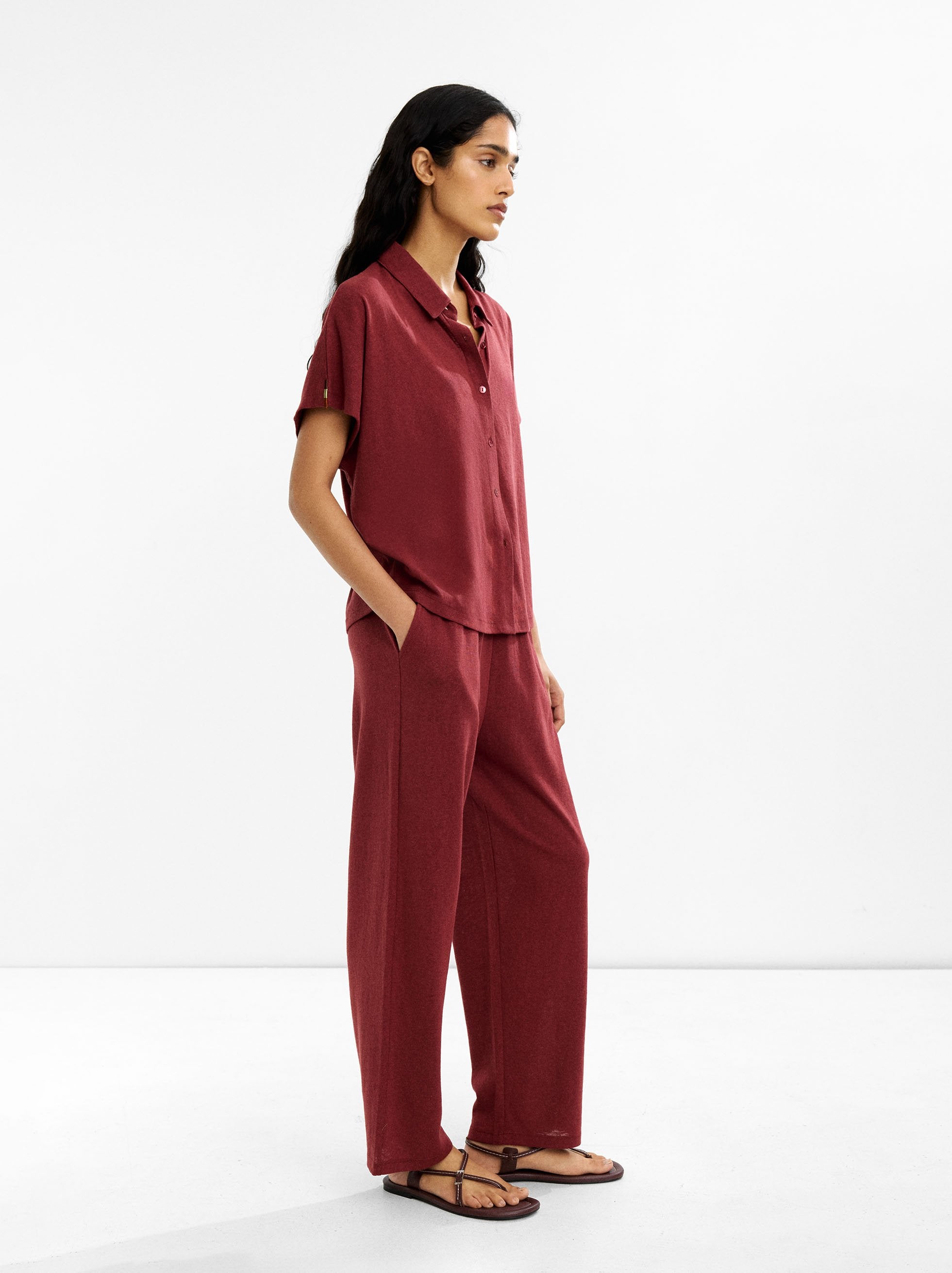 Pantalón De Algodón Con Cintura Elástica
