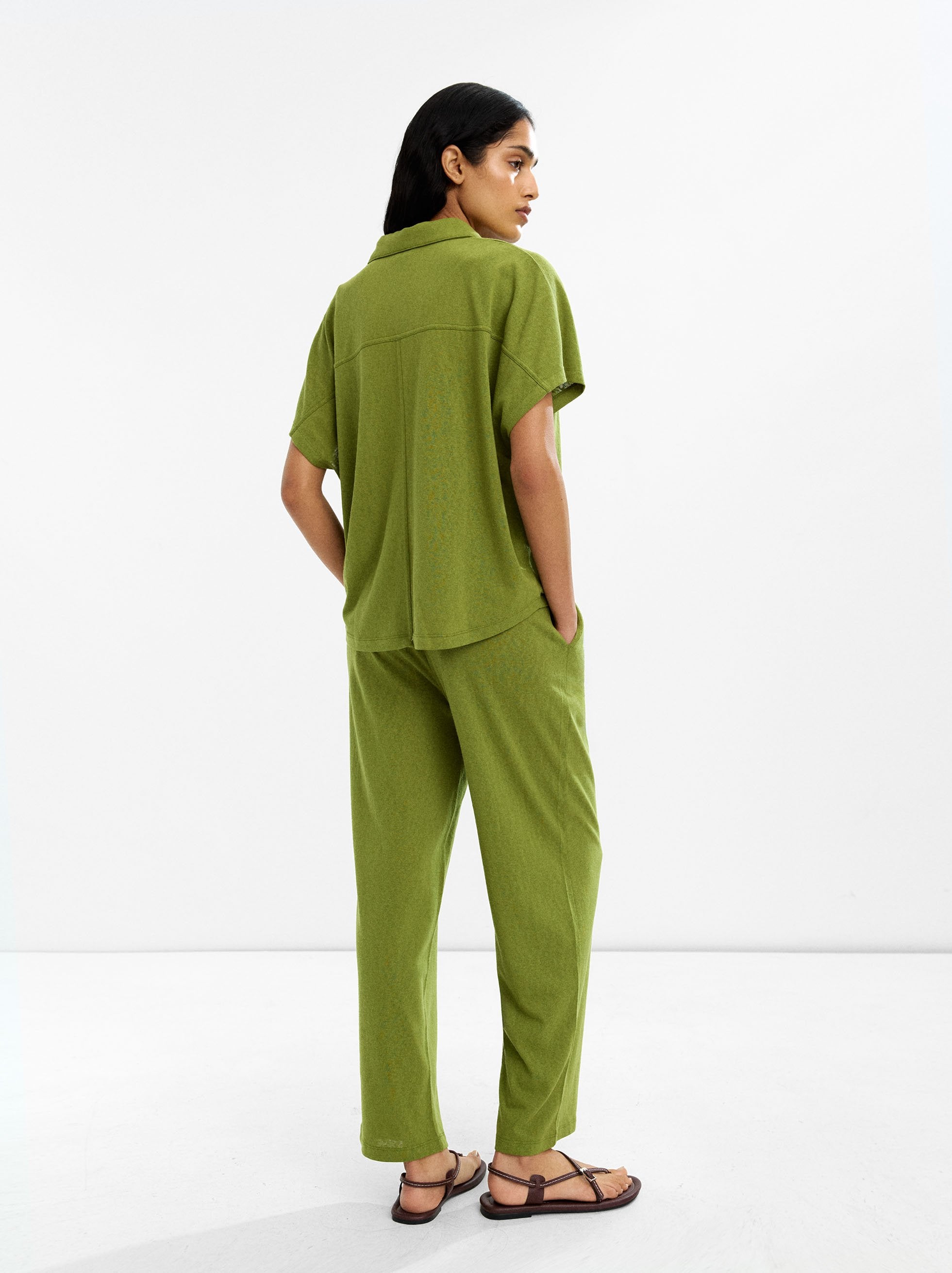 Pantalón De Algodón Con Cintura Elástica