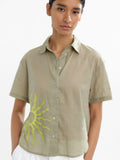 Camisa Bordada 100% Algodón