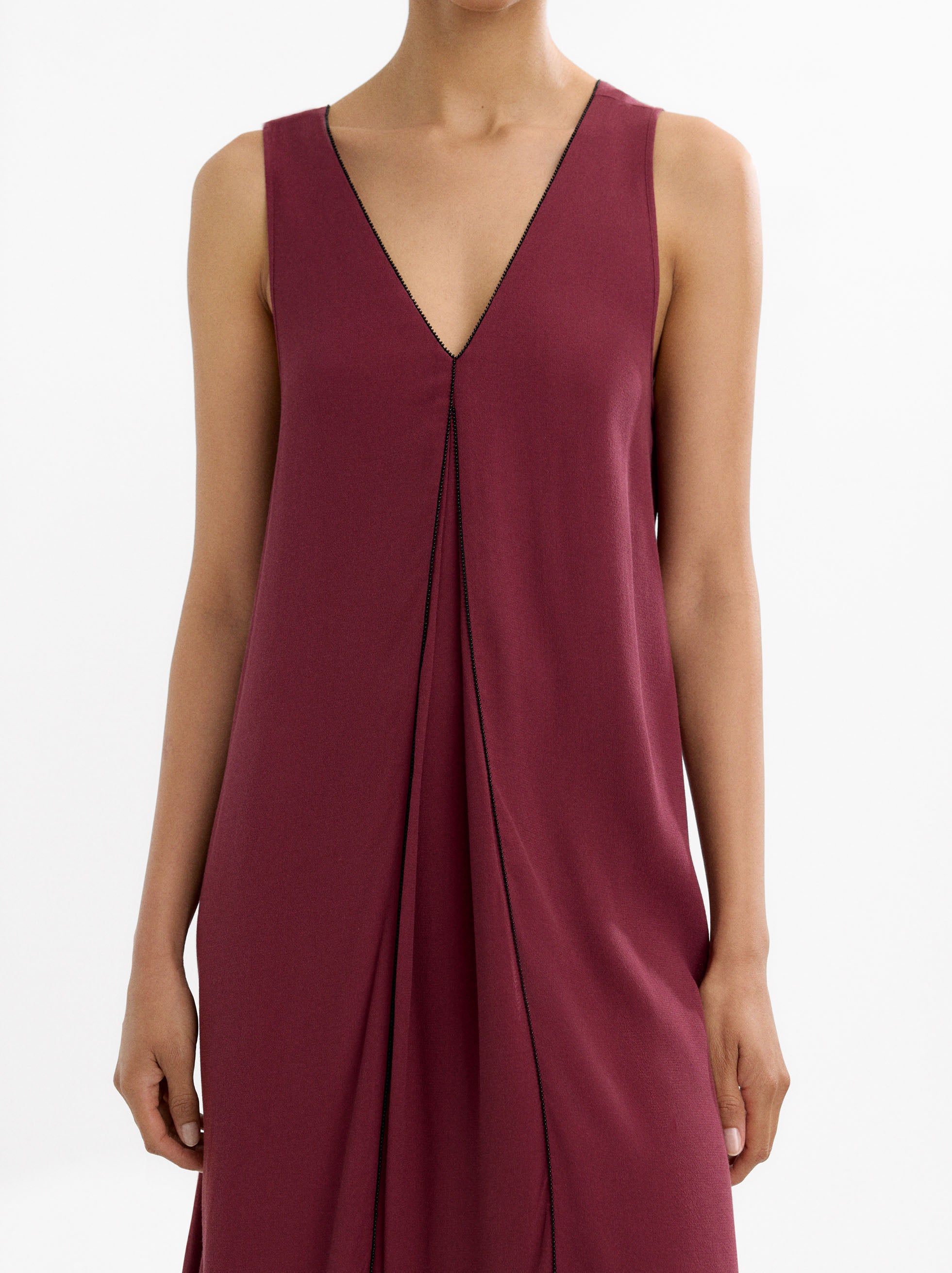 Vestido Largo Detalle De Abalorios