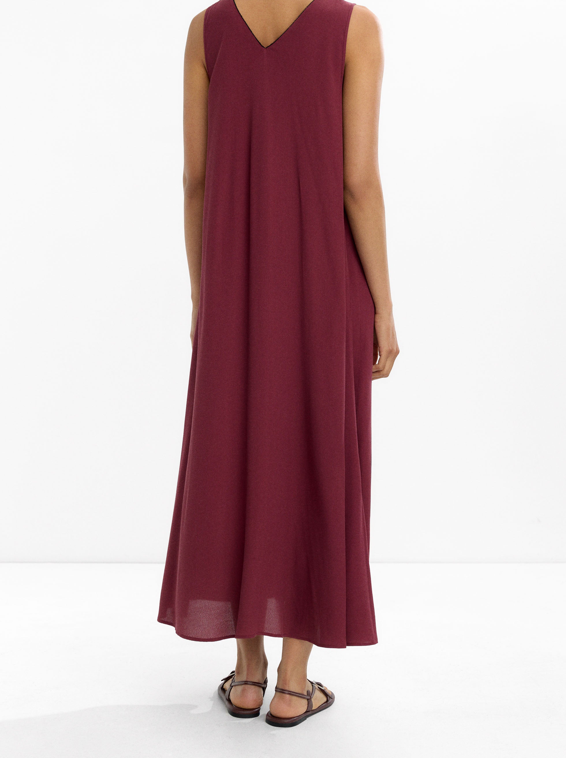 Vestido Largo Detalle De Abalorios