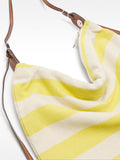 Bolso De Hombro De Algodón A Rayas