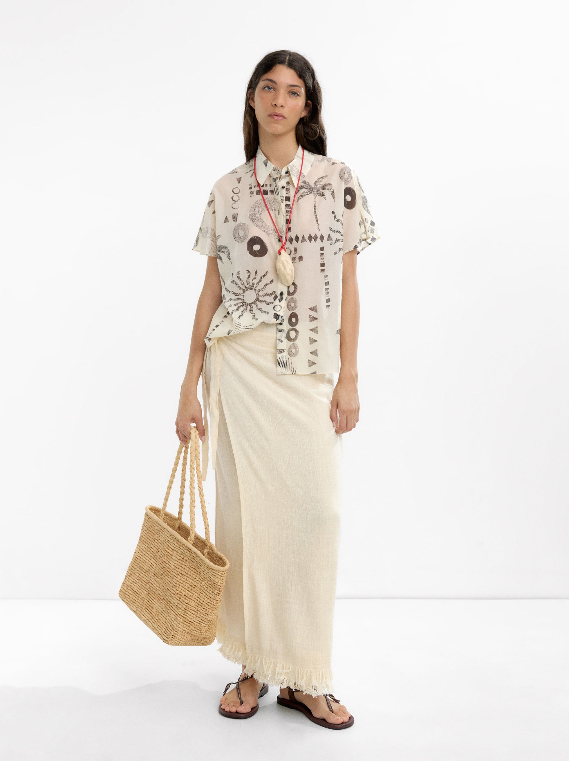 Camisa Estampada 100% Algodón