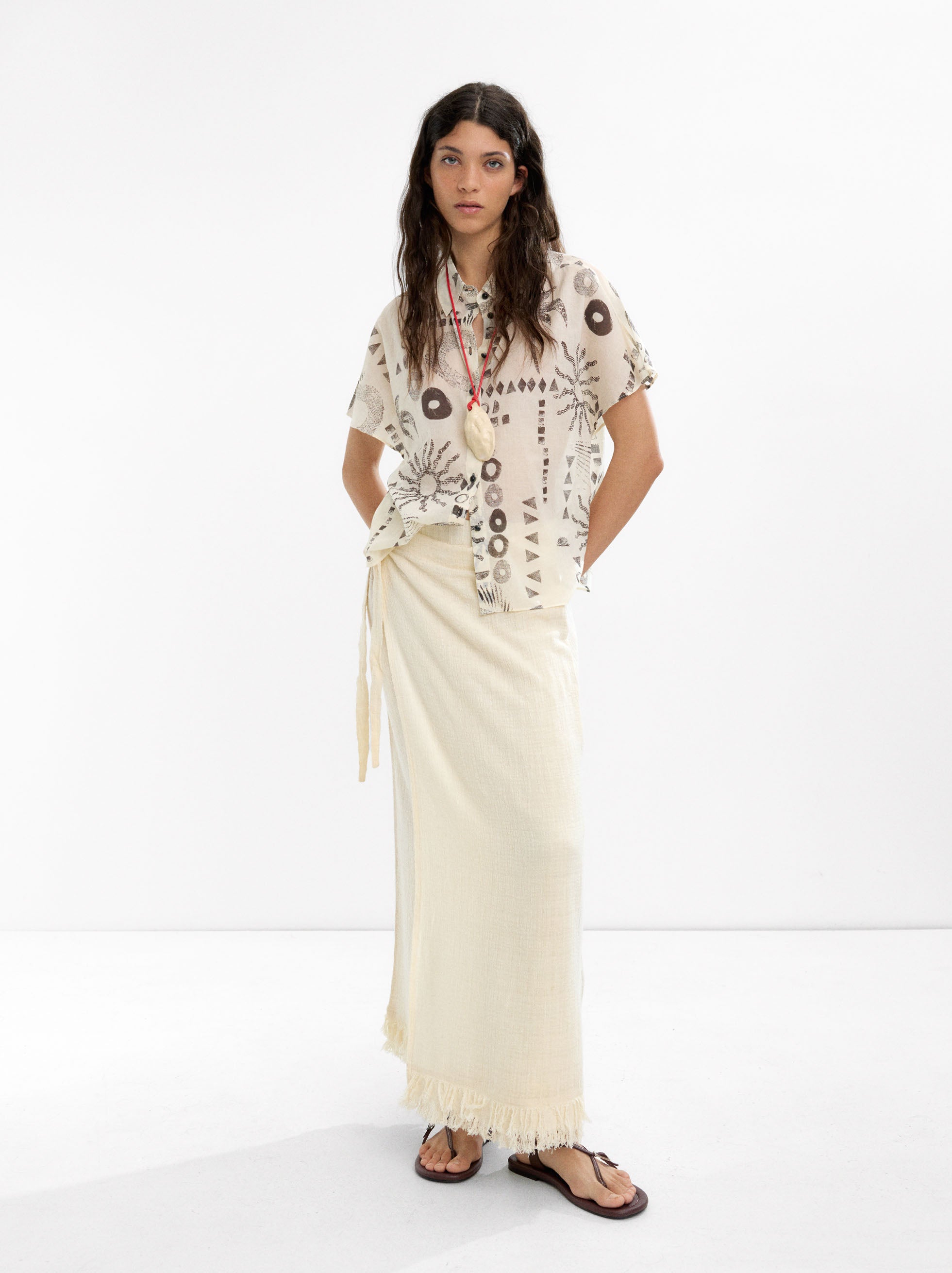 Camisa Estampada 100% Algodón