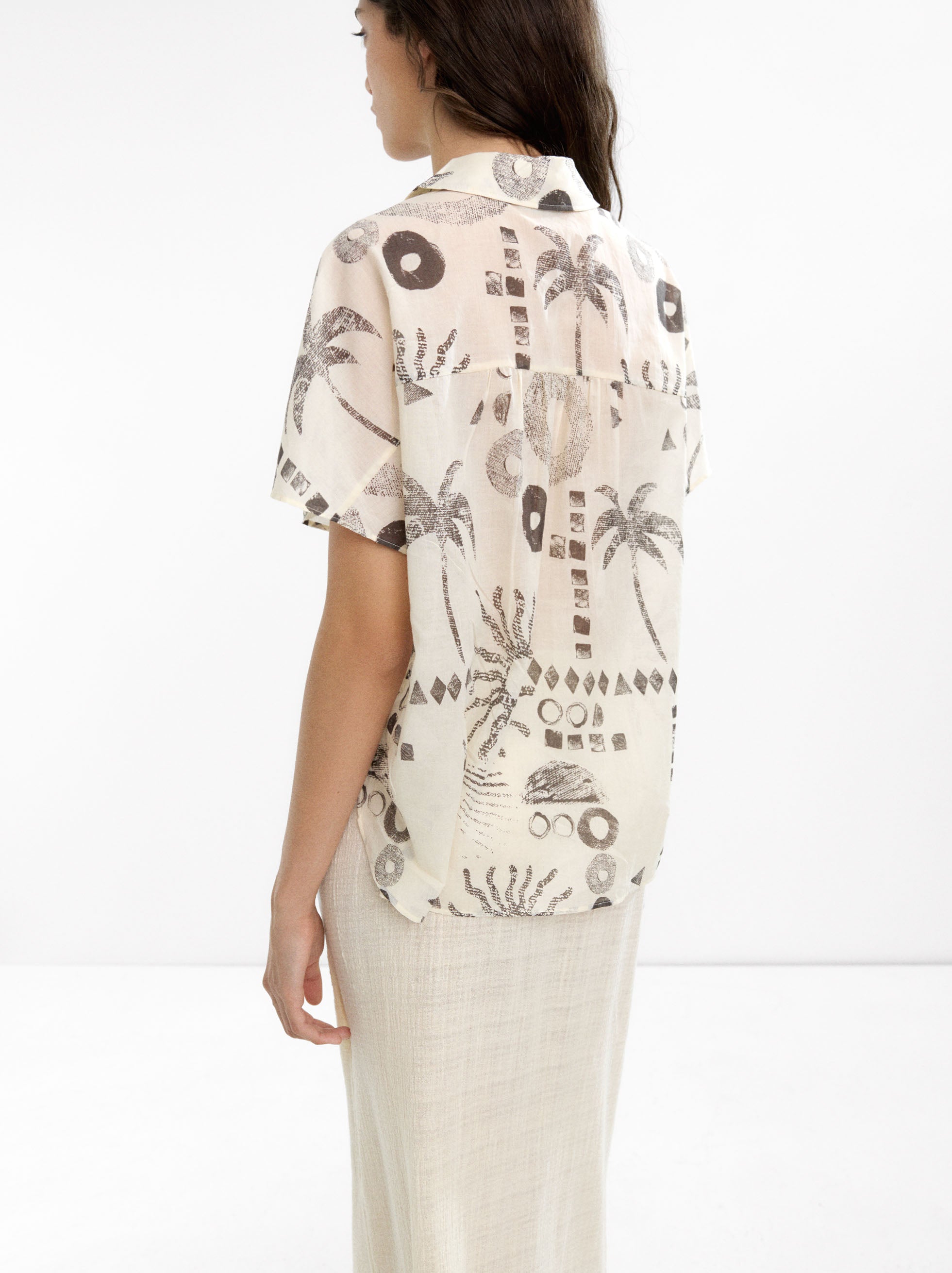 Camisa Estampada 100% Algodón