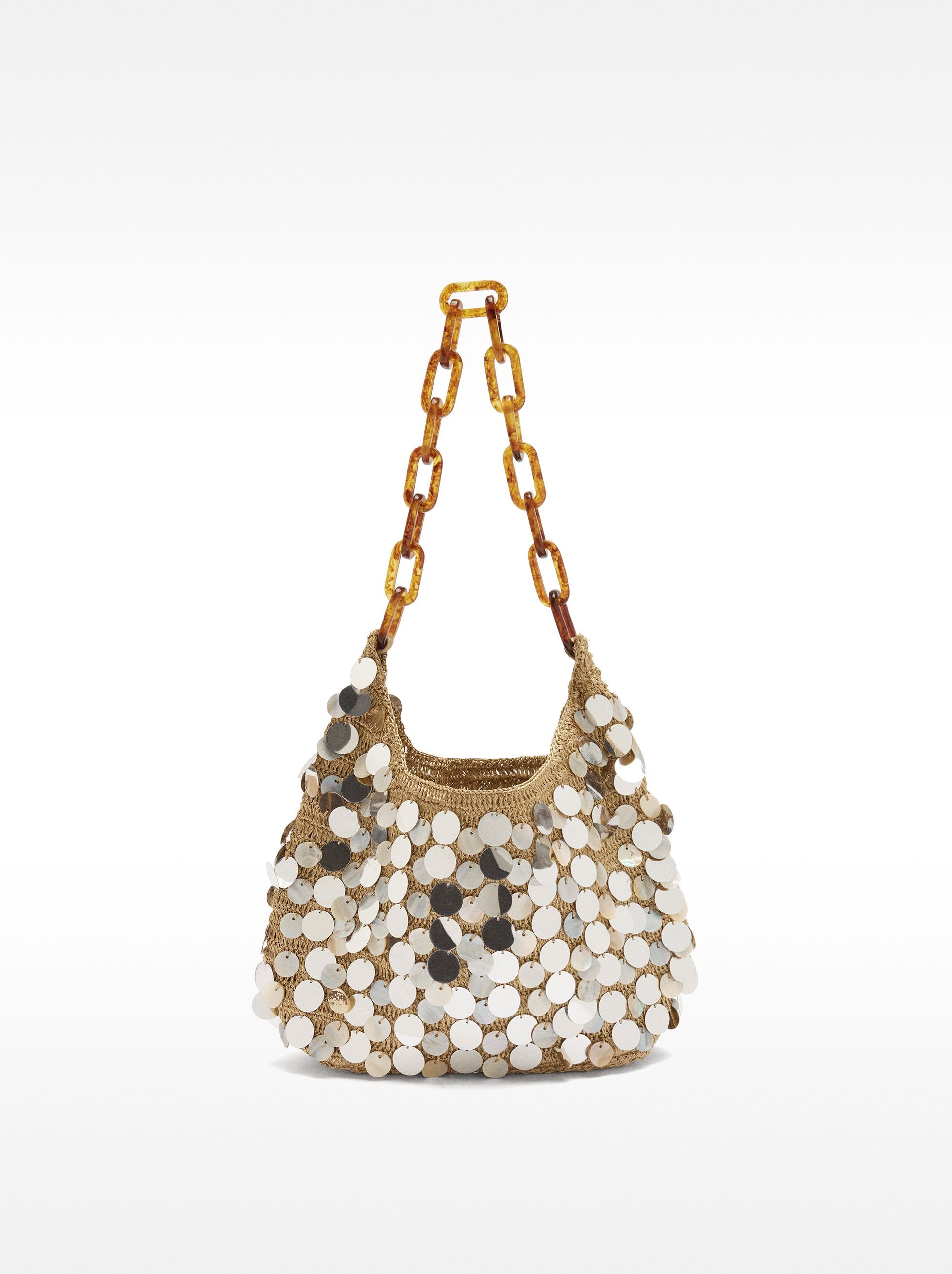 Bolso De Hombro Con Conchas Y Lentejuelas